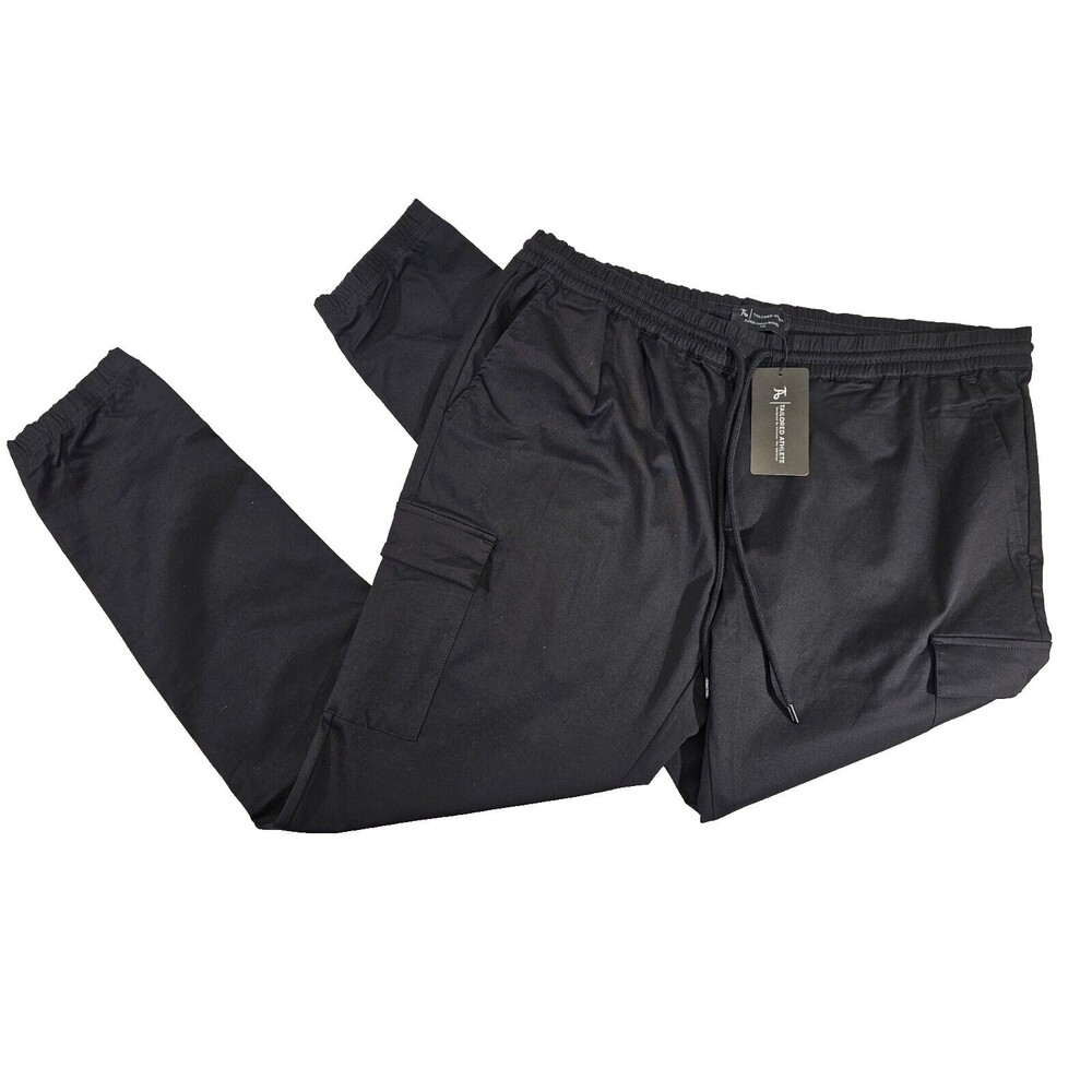TAILORED ATHLETE Men's XXL‎ Cuffed Cargo Trousers Khaki Chino Joggers NEW NWT